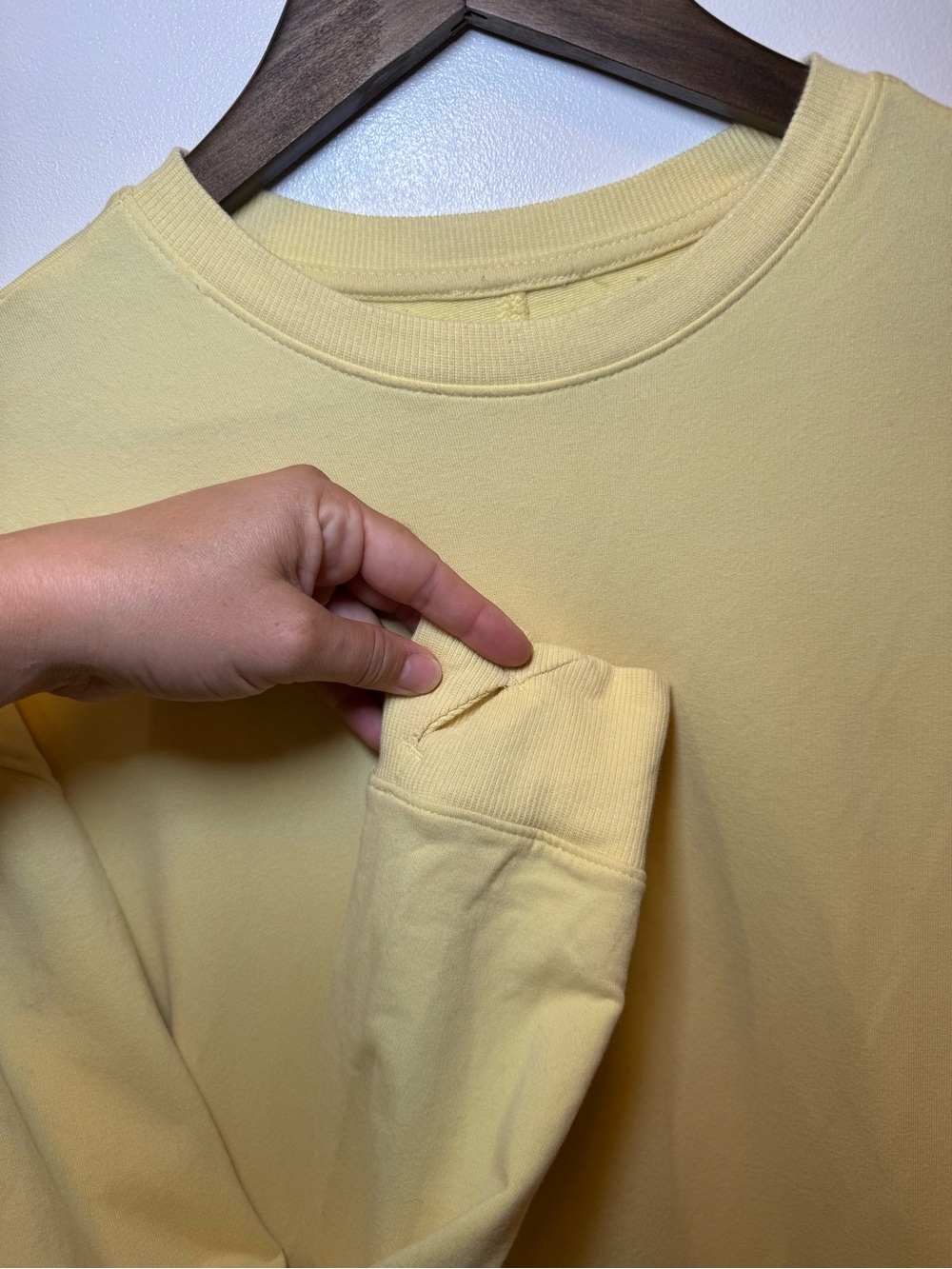 all in motion Light Yellow Crewneck Sweatshirt With Pockets - Picture 3 of 13
